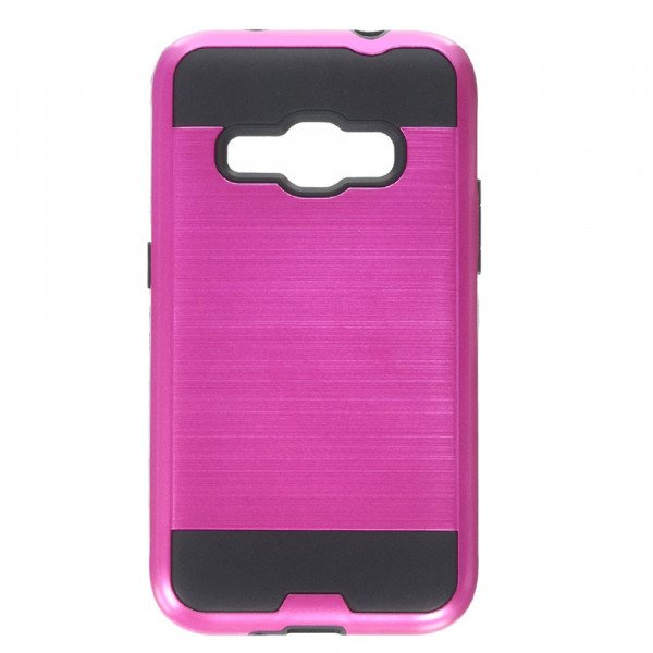 Wholesale Samsung Galaxy J1 (2016) / Amp 2 / Express 3 / Galaxy Luna Armor Hybrid Case (Hot Pink)